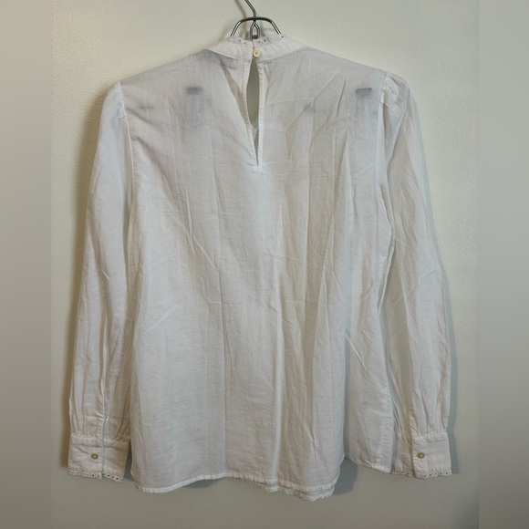 NWT Loft Lace Trim Pintucked Blouse Size XS - Picture 5 of 10